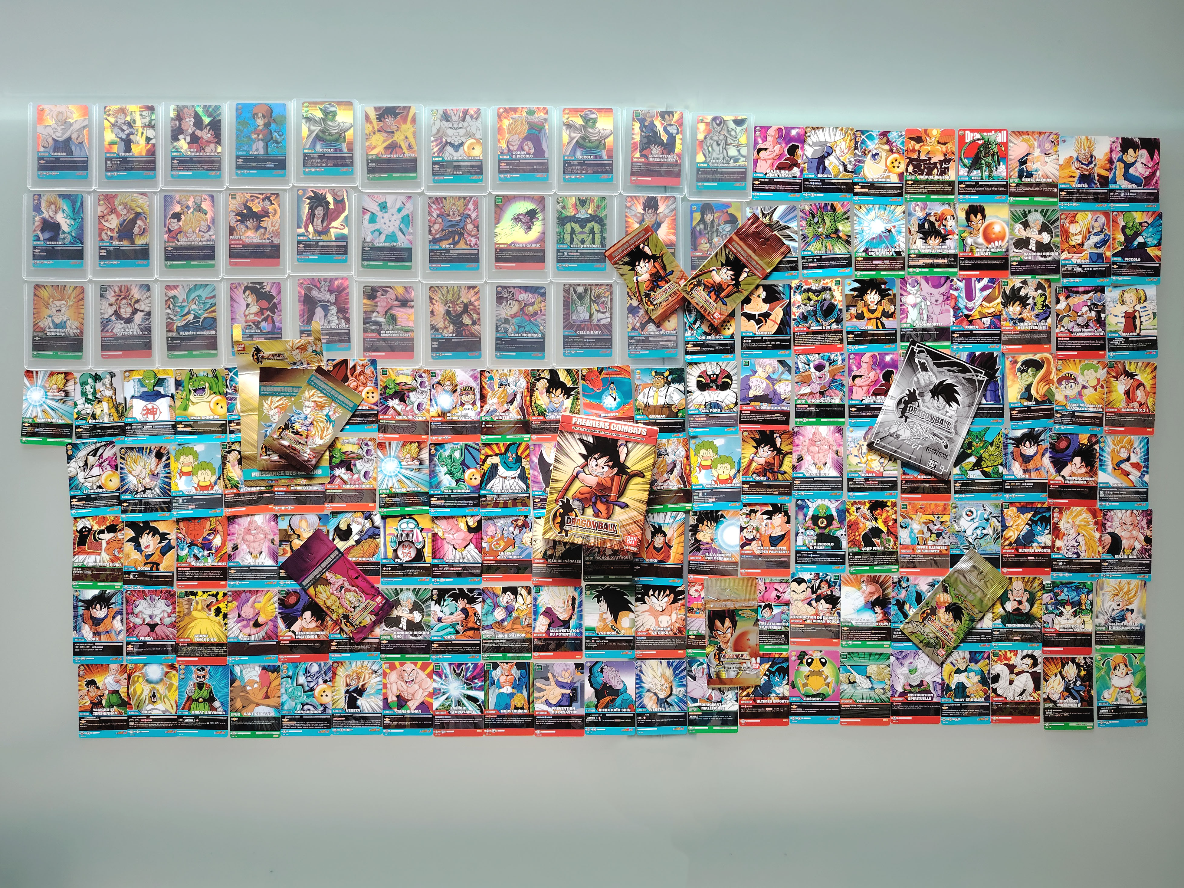 Set of 163 Dragon Ball Z Cartes à jouer Carddass with box and booklet and 7 empty boosters (2009-2010)