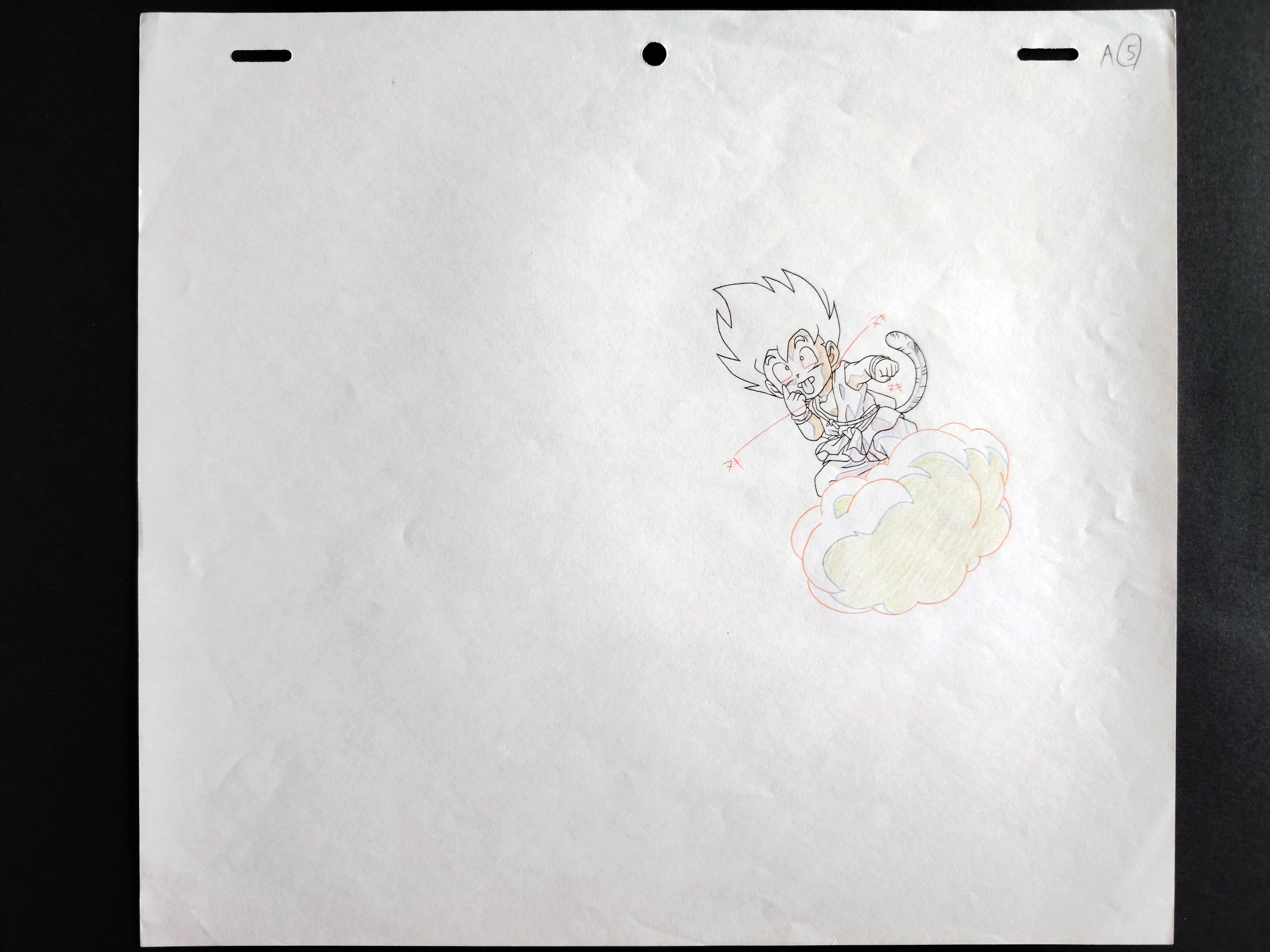 Dragon Ball original Toei Animation Douga Goku on Kinto-un from movie 4 (1996)