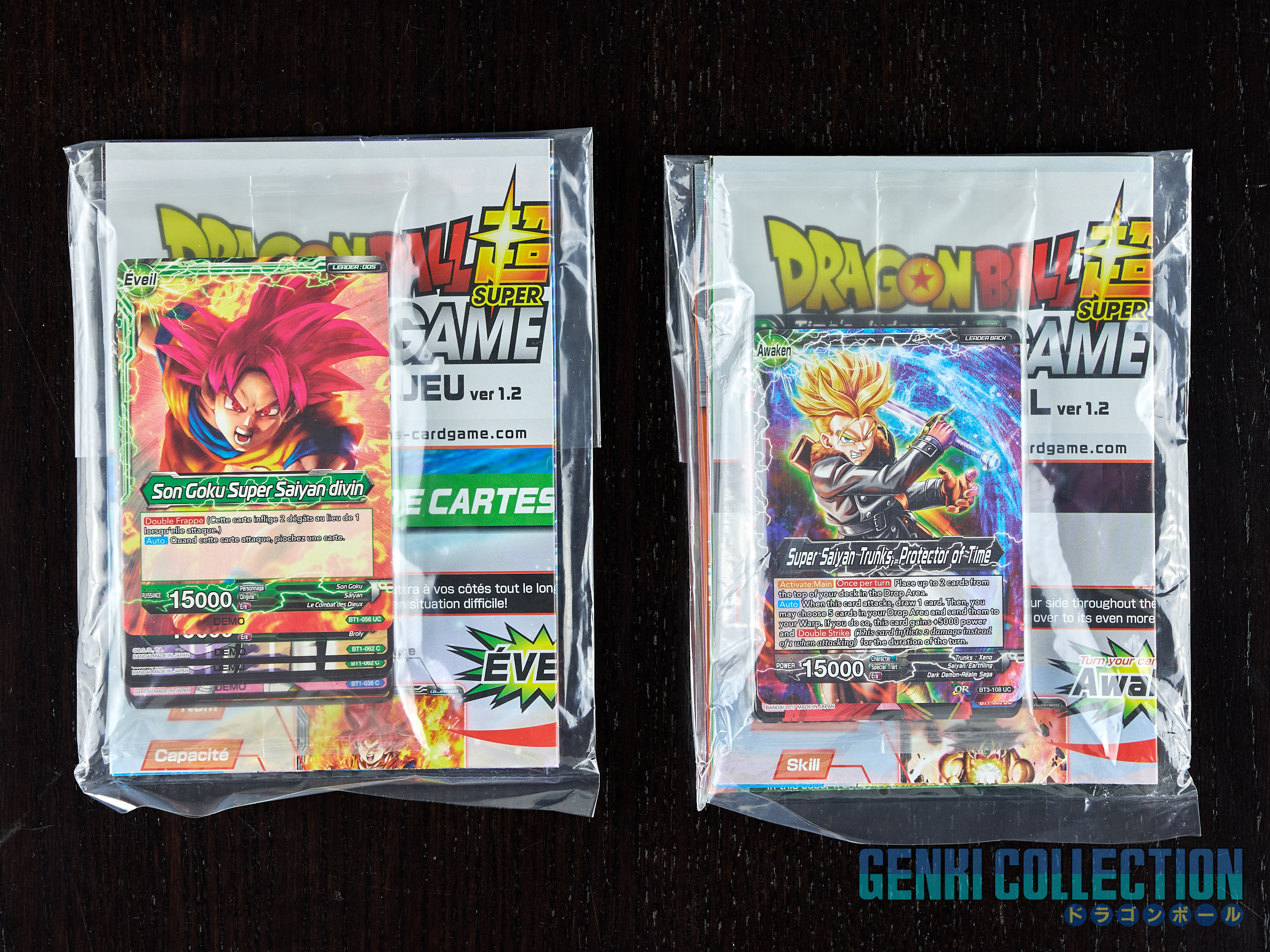 Set of 2 sealed Dragon Ball Card Game Demo Kits BT1 (2017) & BT3 (2018)